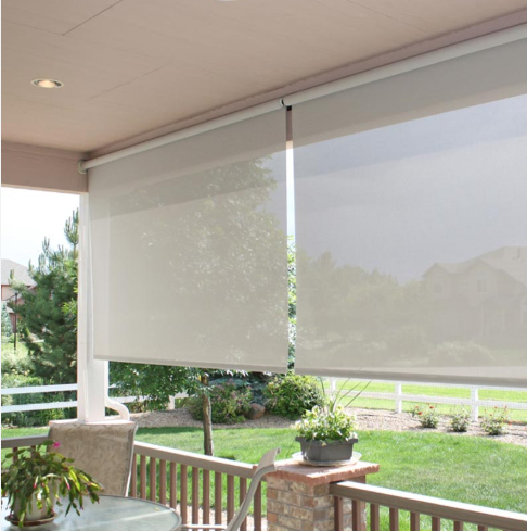 الفينيل في الهواء الطلق لفة الظلال مع الحبال