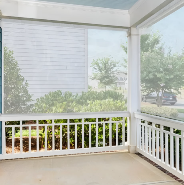 10 '&times; 8' في جميع الأحوال الجوية الخارجية واضحة PVC Roll Up Sun Shade